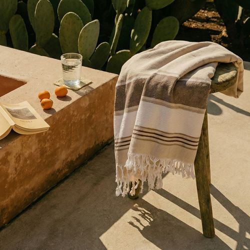 Fouta serviette polycoton recyclé 470g MARINA thumbnail 6