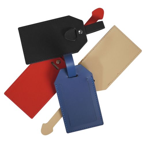 Porte-étiquette bagage cuir régénéré, RIONDET SERIPUB, EYBENS