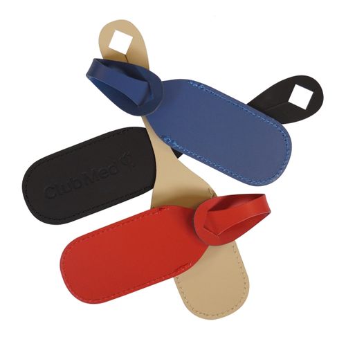 Porte-étiquette bagage cuir régénéré, RIONDET SERIPUB, EYBENS