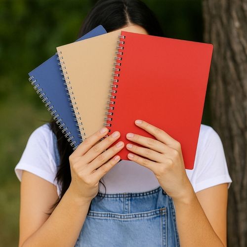 Cahier à spirale cuir régénéré - 9
