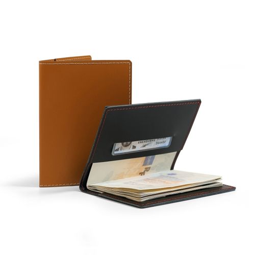 Porte-passeport cuir régénéré - 1