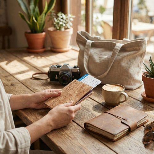 Porte-passeport liège - 4