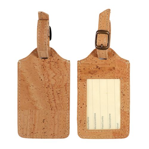 Porte-étiquette bagage liège - 1