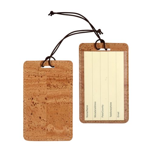 Porte-étiquette bagage liège - 1