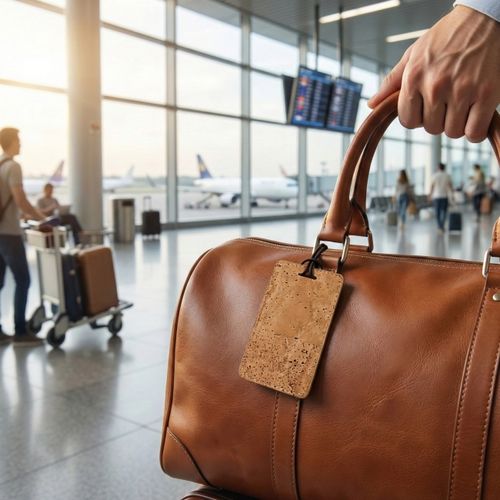 Porte-étiquette bagage liège - 3