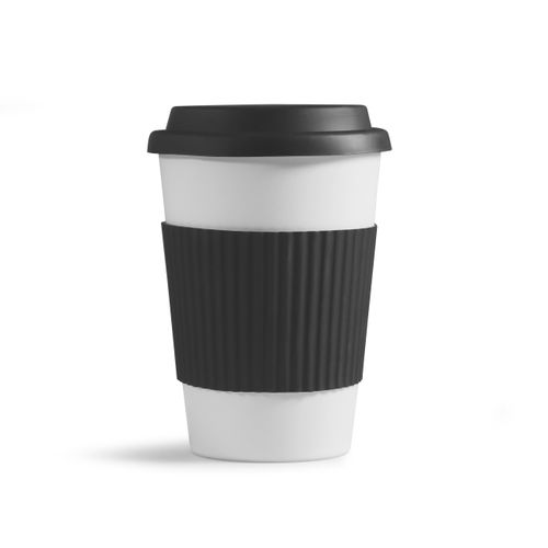 Mug céramique blanche brillante 380ml - LEOCADIE - 1