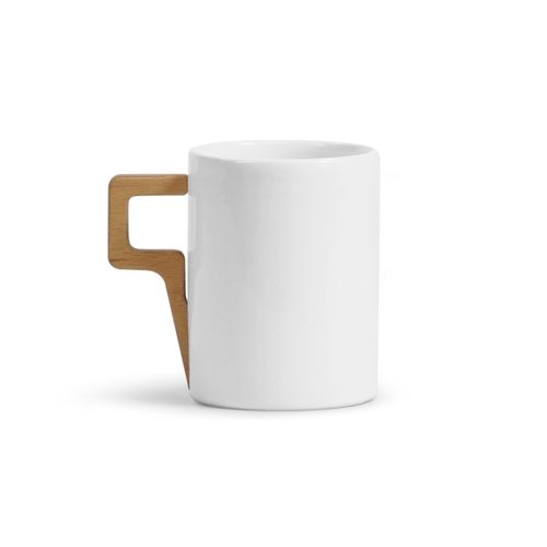Mug céramique blanche brillante 330ml - LEA - 1