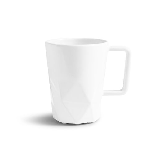 Mug céramique blanche brillante 320ml - CRYSTAL - 1