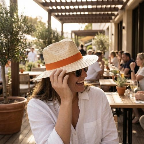 Chapeau paille blanche PANAMA