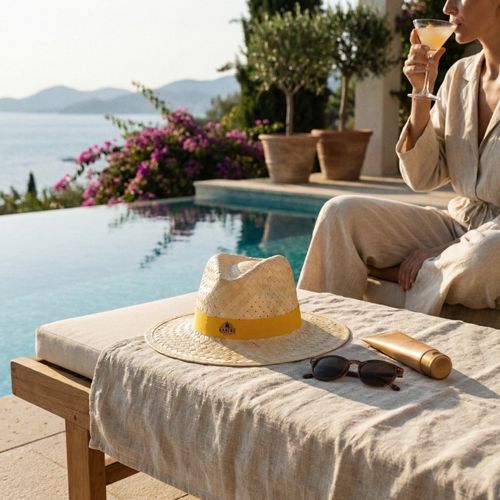 Chapeau paille blanche PANAMA