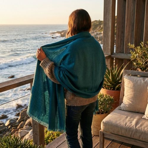 Plaid frangé bio 230g - 2