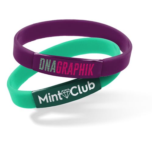 BRACELET SILICONE PLAQUE ALU - 1