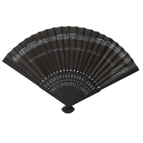 ÉVENTAIL PLASTIQUE ET TISSU - 1