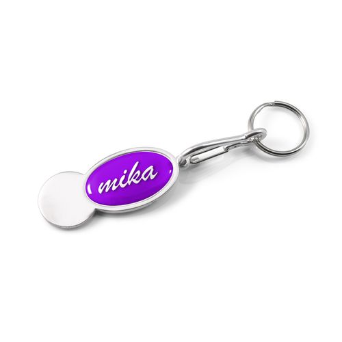 PORTE-CLÉS JETON ALUMINIUM FORME OVALE - 1
