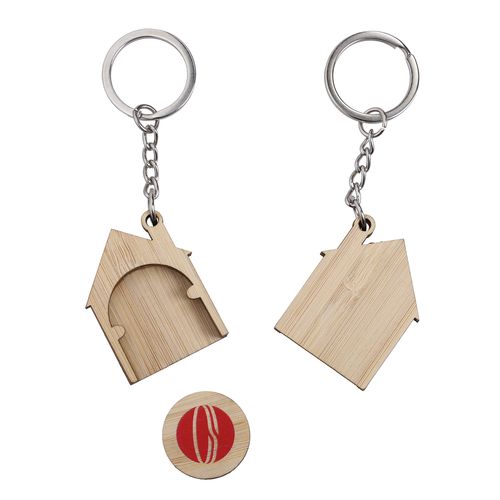 PORTE CLÉS JETON BAMBOU - AT210 - 1