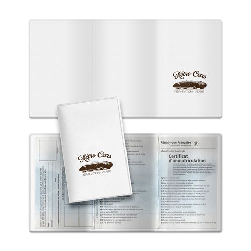 PORTE CARTE GRISE 3 VOLETS EN PVC RECYCLÉ