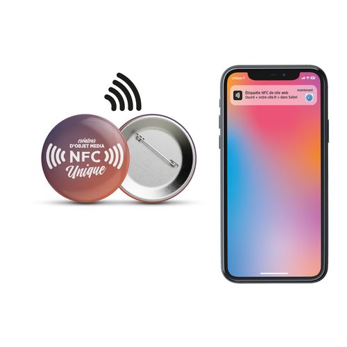 BADGE BOUTON AVEC PUCE NFC - 3