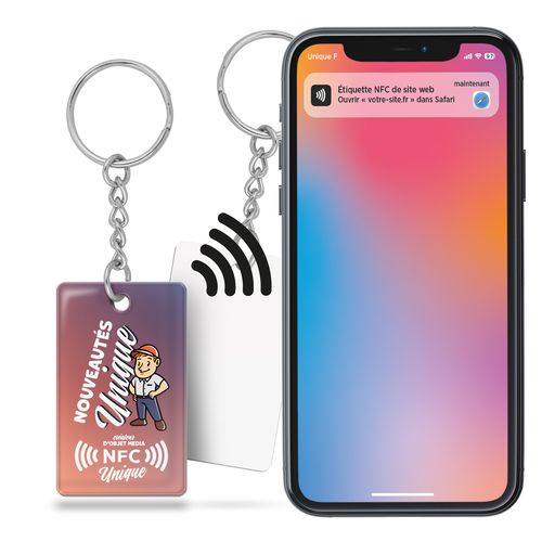 PORTE-CLÉS PVC RIGIDE AVEC PUCE NFC - 3