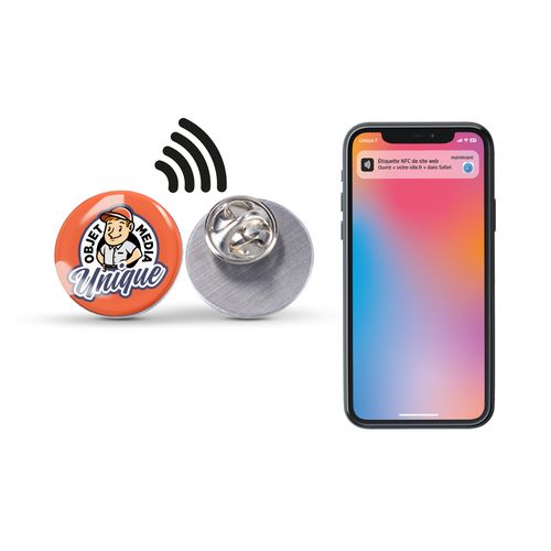 PIN'S BASE FER IMPRESSION QUADRI AVEC PUCE NFC - 3