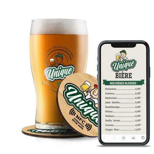 SOUS-VERRE BOIS AVEC PUCE NFC - 3