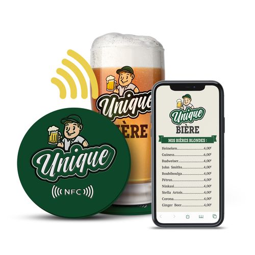 SOUS-VERRE PVC AVEC PUCE NFC - 1