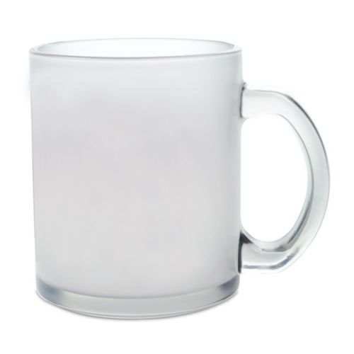 Mug en verre Dépoli - 325 ml, objet publicitaire personnalisé avec votre logo.