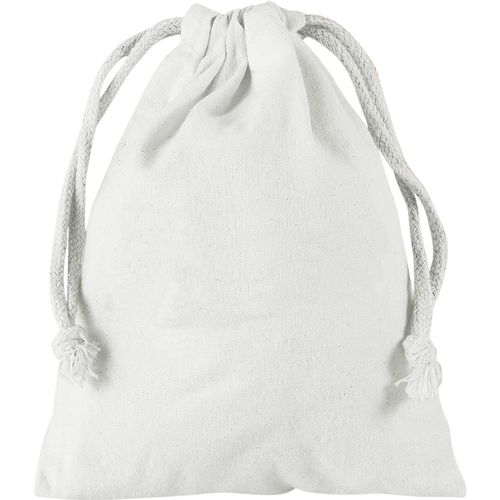 Pochon coton FIDJI XS 155 Blanc, objet publicitaire personnalisé avec votre logo.