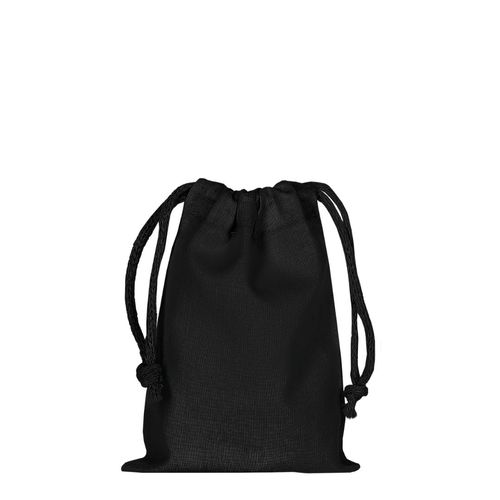 Pochon coton Noir XS 10x14, objet publicitaire personnalisé avec votre logo.