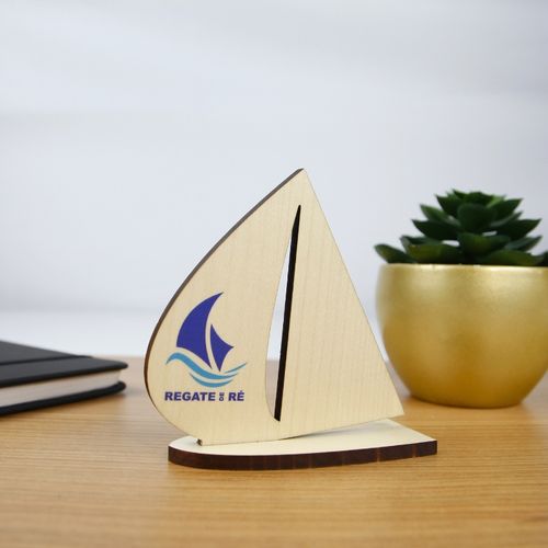 Trophée en bois BATEAU 10cm - France