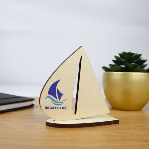 Trophée en bois BATEAU 10cm - France