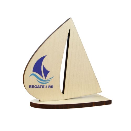 Trophée en bois BATEAU 10cm - France