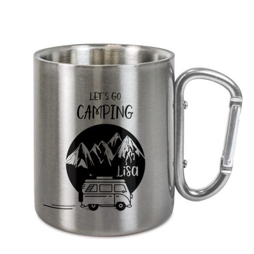 Mug INOX Mousqueton - 325 ml, objet publicitaire personnalisé avec votre logo.