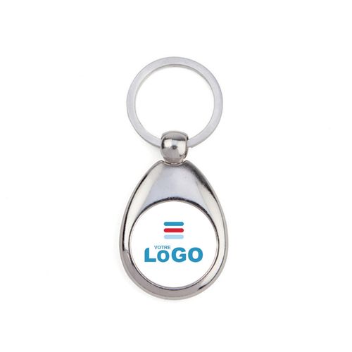 Porte clés Métal Rond avec jeton - France, PROPULZ, Objets publicitaires personnalisés