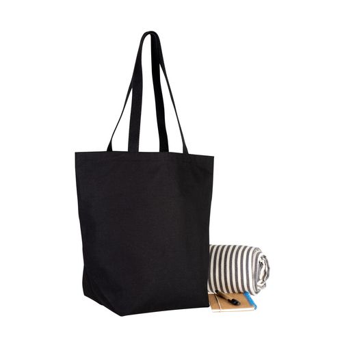 Cabas coton PRYSM 370 - Noir (noumea), objet publicitaire personnalisé avec votre logo.