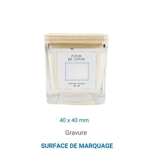 Bougie végétale GRASSE Carré 85g - France