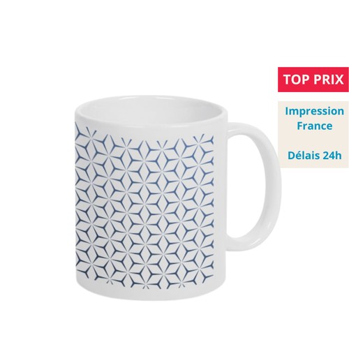Mug BUDGET blanc - 325 ml, objet publicitaire personnalisé avec votre logo.