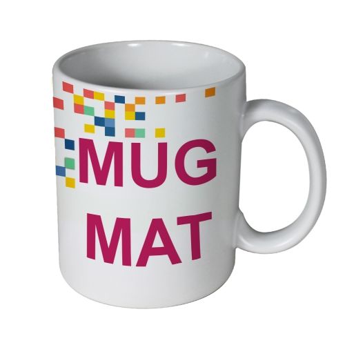 Mug MAT blanc - 325 ml, objet publicitaire personnalisé avec votre logo.