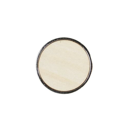 Pin's ROND Bois 25 mm Argent - France, PROPULZ, Objets publicitaires personnalisés
