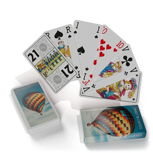 Jeu de tarot gros points - 78 cartes - 320 g contrecollé - 1