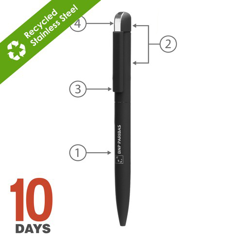 Folk, stylo à bille en métal twist BLACK STOCK - 2