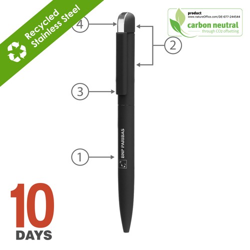 Folk, stylo à bille en métal twist BLACK STOCK - 2