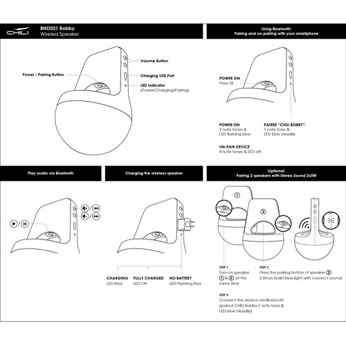 Bobby Enceinte Bluetooth avec appairage TWS - 5