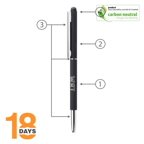 Clap Stylo-stylet fin ouverture twist. STOCK. - 2