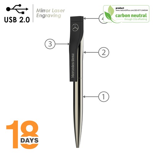 Stylo avec clé USB 2.0 intégrée. STOCK. - 2