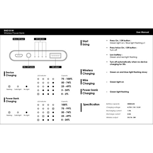 Theta Powerbank induction (Li-poly). STOCK. - 3