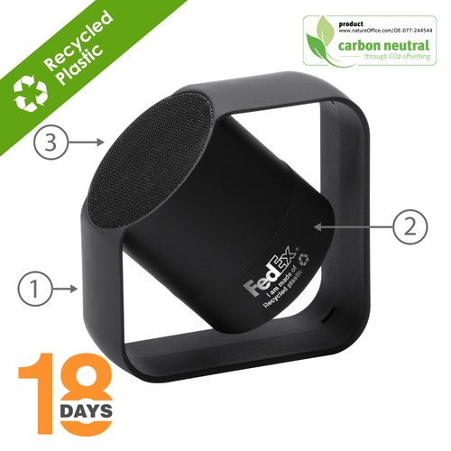 Rock, Enceinte Bluetooth, ABS recyclé. STOCK. - 2
