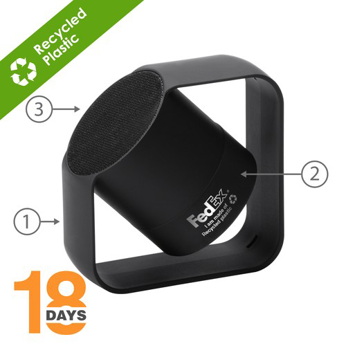 Rock, Enceinte Bluetooth, ABS recyclé. STOCK. - 2