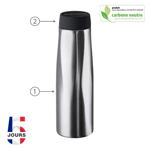 Gourde isotherme 500ml titane - 2