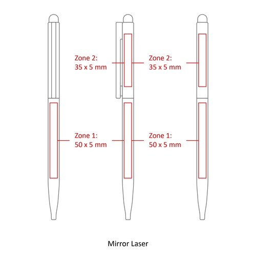 stylet THIN métal stylo bille noir STOCK FR - 5