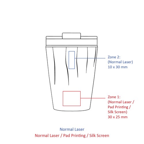 TUMBLER CALYPSO 330ml BLANC * STOCK - 5